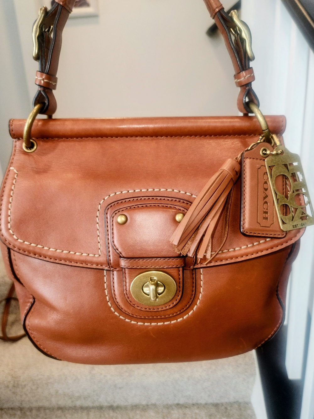 Coach Leather Willis Legacy Crossbody 19132  70th Anniversary Cognac